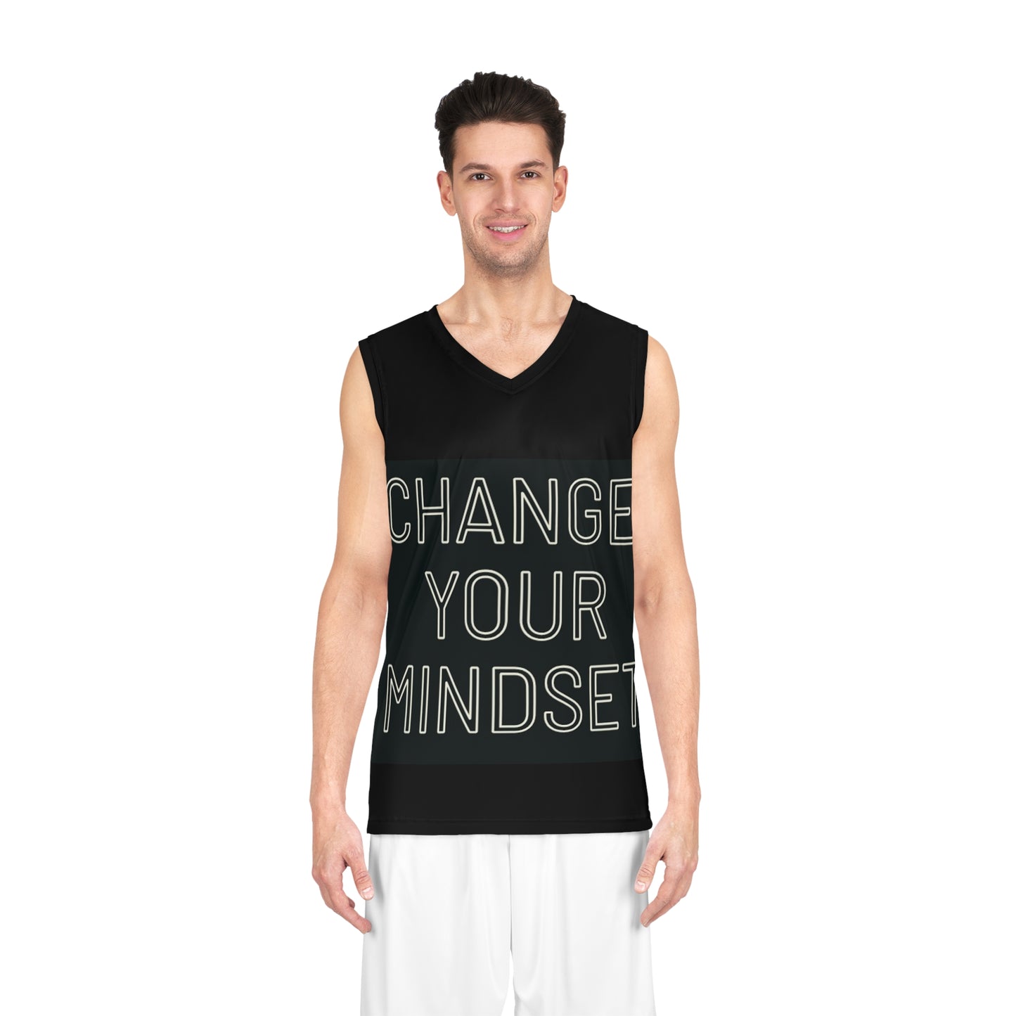 Limited E'dish Motivational Basketball Jersey - Change Your Mindset, Limited Edition Sports Apparel, Gift for Athletes, Unique Jersey for Game Day