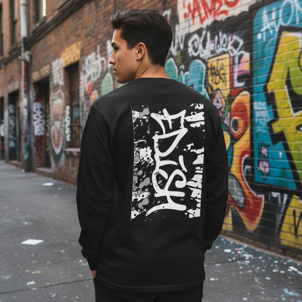 Black - Corrected graffiti wall back