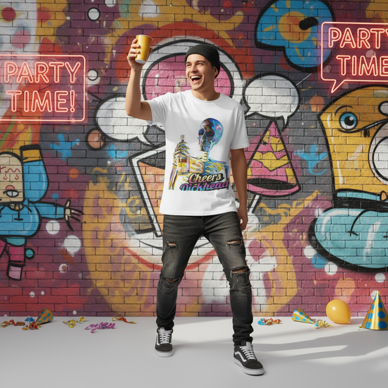 limited edish Skeleton Cheers dickhead Tee