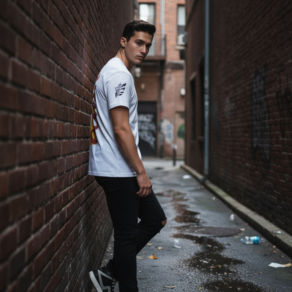 White - Brick wall back