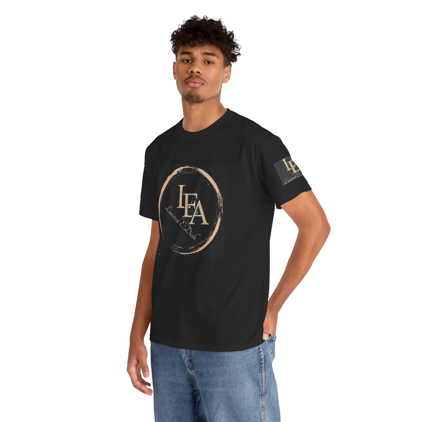 Limited E'dish apparel black and gold logo tee