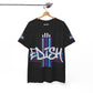 Edish Unisex Tee with Purple Cross Design