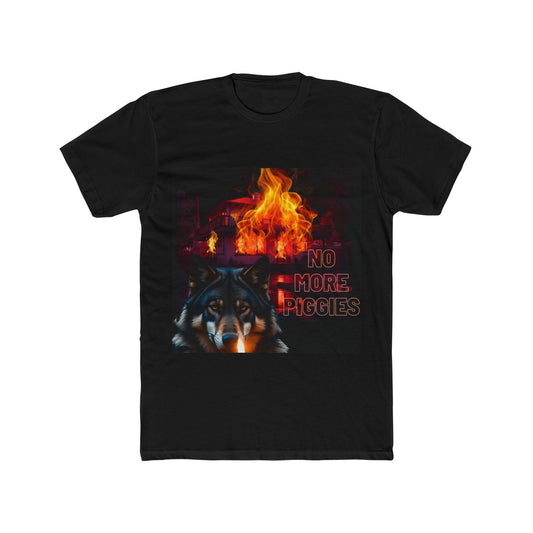 No More Piggies Graphic Tee, Unisex Cotton Crew, Casual Wear, Animal Lover Gift, Unique Statement Shirt, Perfect for BBQs