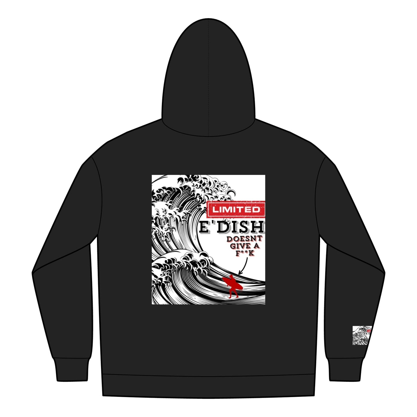 Limited E'dish Zip Hoodie, Graphic Hoodie, Streetwear Style, Casual Outfit, Gift for Him/Her, Wave Design Hoodie