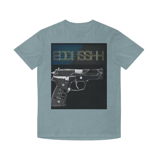 Limited E'dish pistol on faded style tee