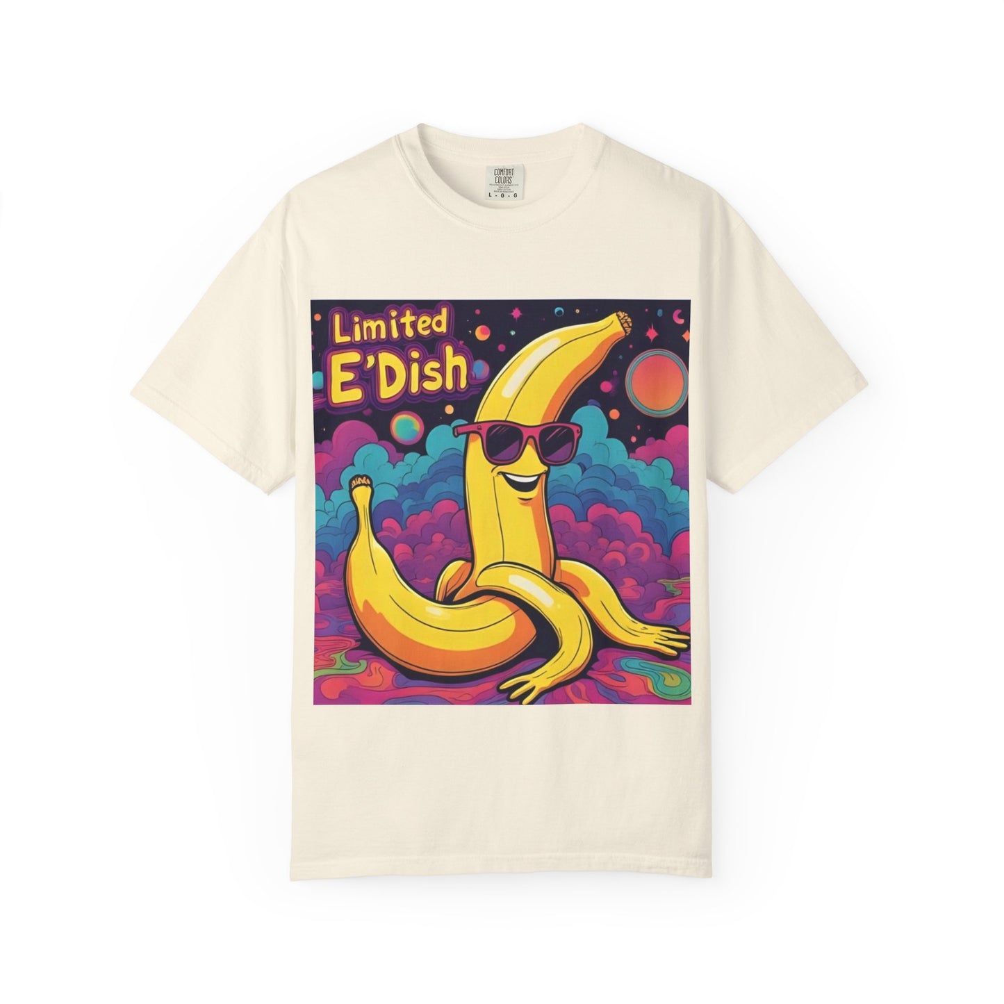 Limited E'dish Fun Banana Graphic Tee for Summer, Casual T-shirt