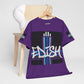 Edish Unisex Tee with Purple Cross Design