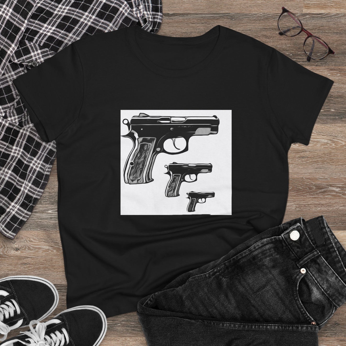 Limited E'dish 3 pistol  tee for women