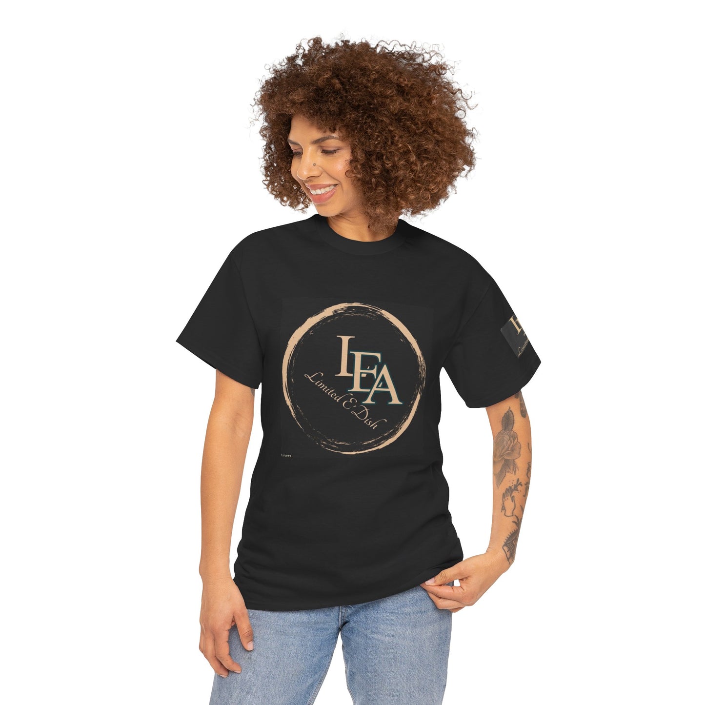 Limited E'dish apparel black and gold logo tee