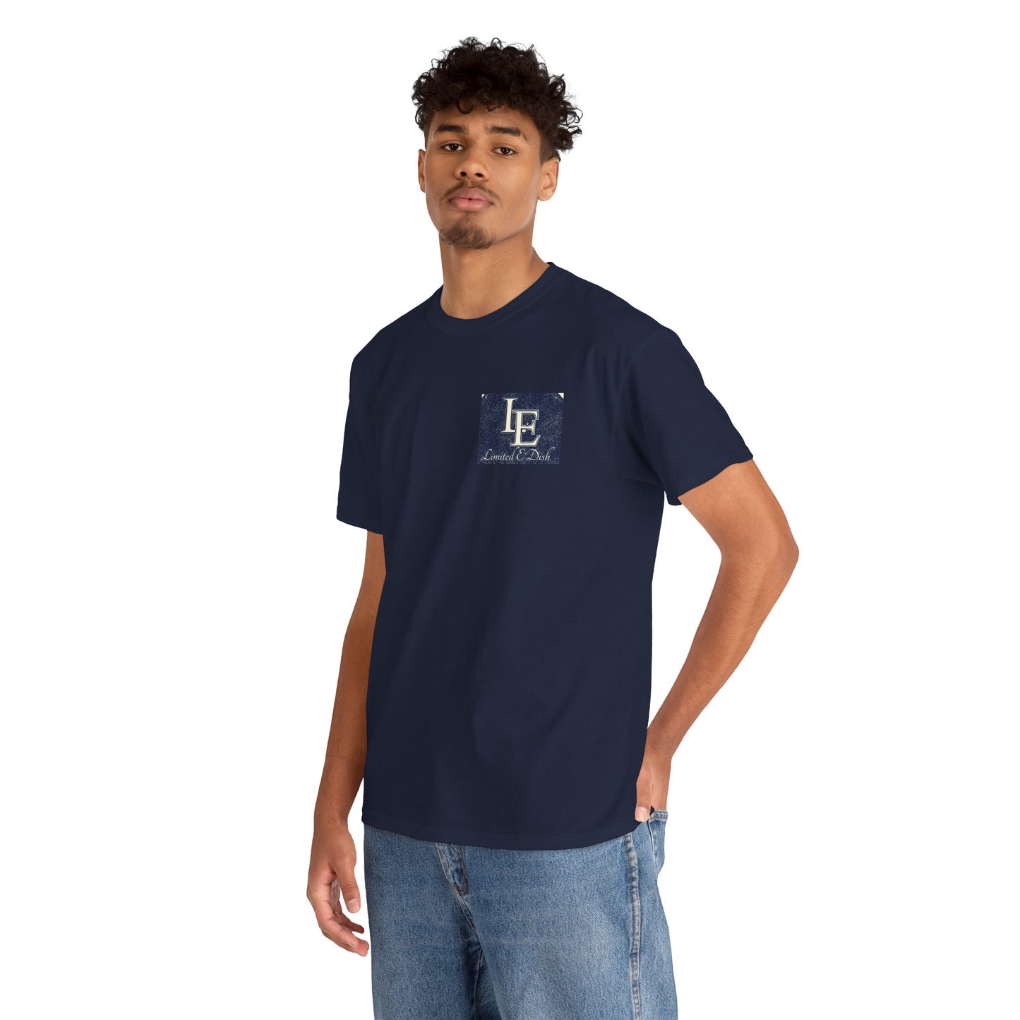 Limited E'dish logo tee in navy blue