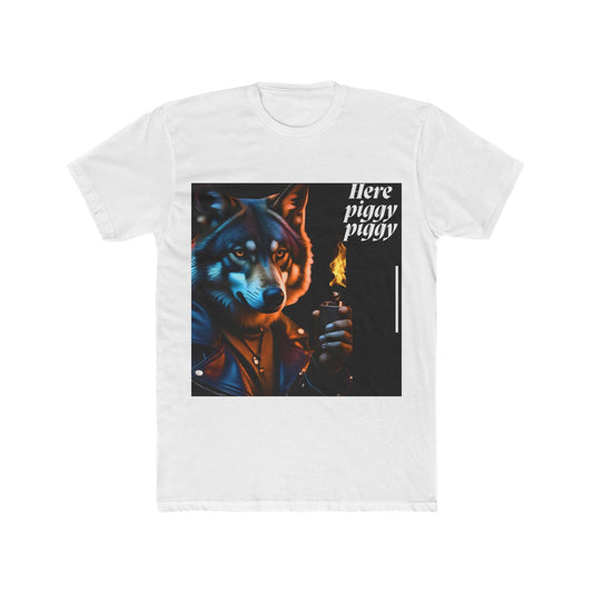 Cool Graphic Tee, Here Piggy Piggy Shirt, Casual Wear, Gift for Horror Fans, Unique Animal Design Tee