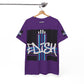 Edish Unisex Tee with Purple Cross Design