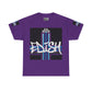 Edish Unisex Tee with Purple Cross Design