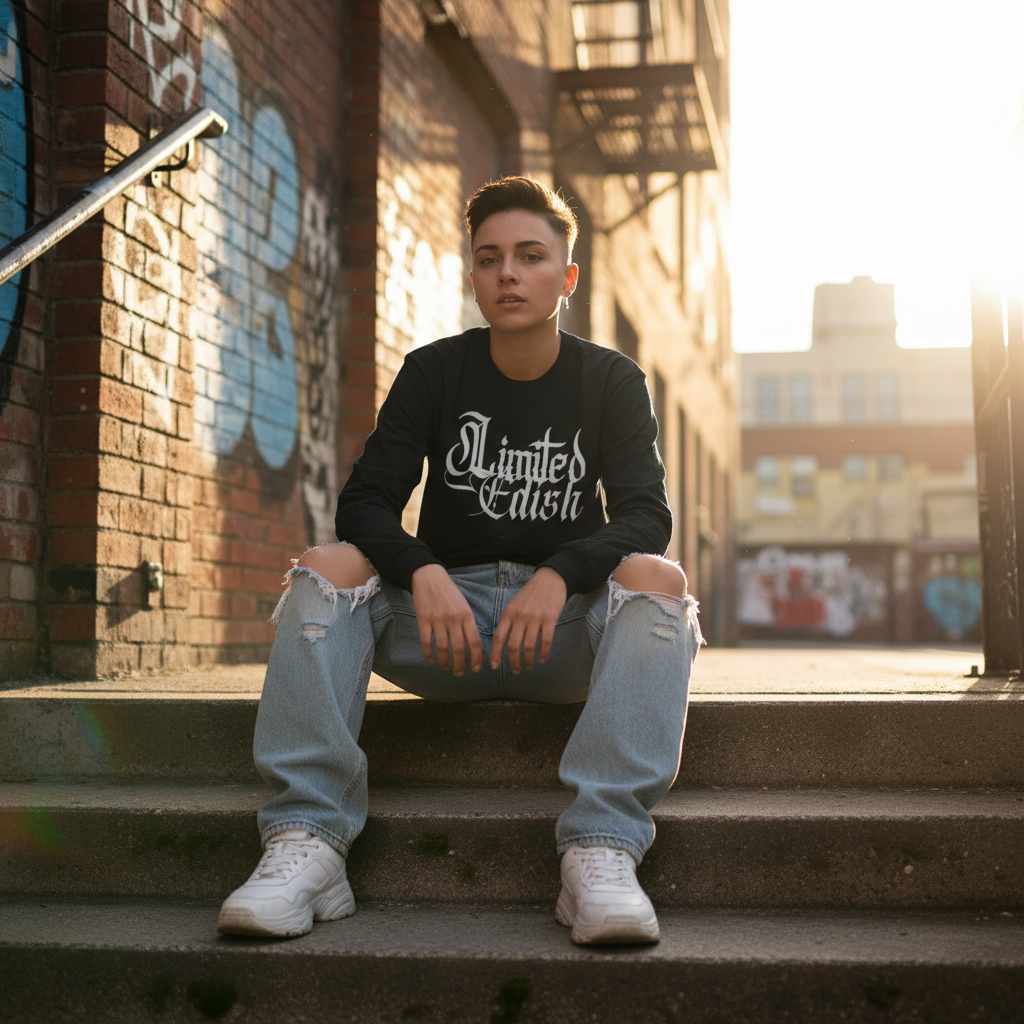 Black - Concrete steps