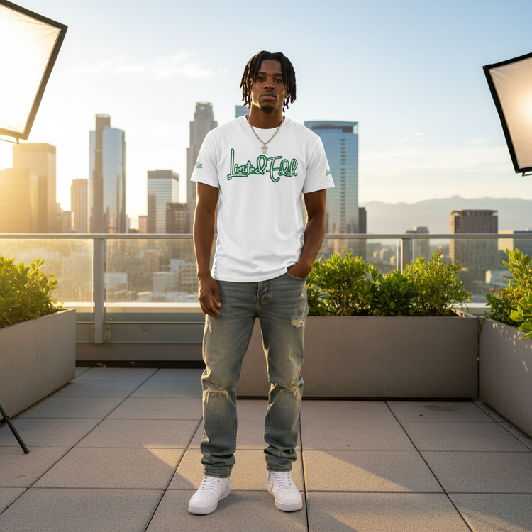 Green Cursive Tee Mockup